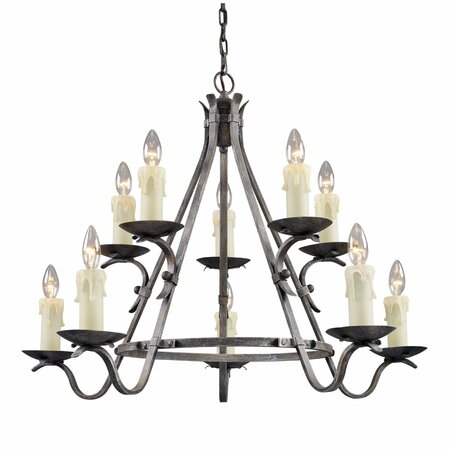 ELK SHOWROOM Jamestown 5+5-Light Chandelier in Moonlit Rust 65003-5+5